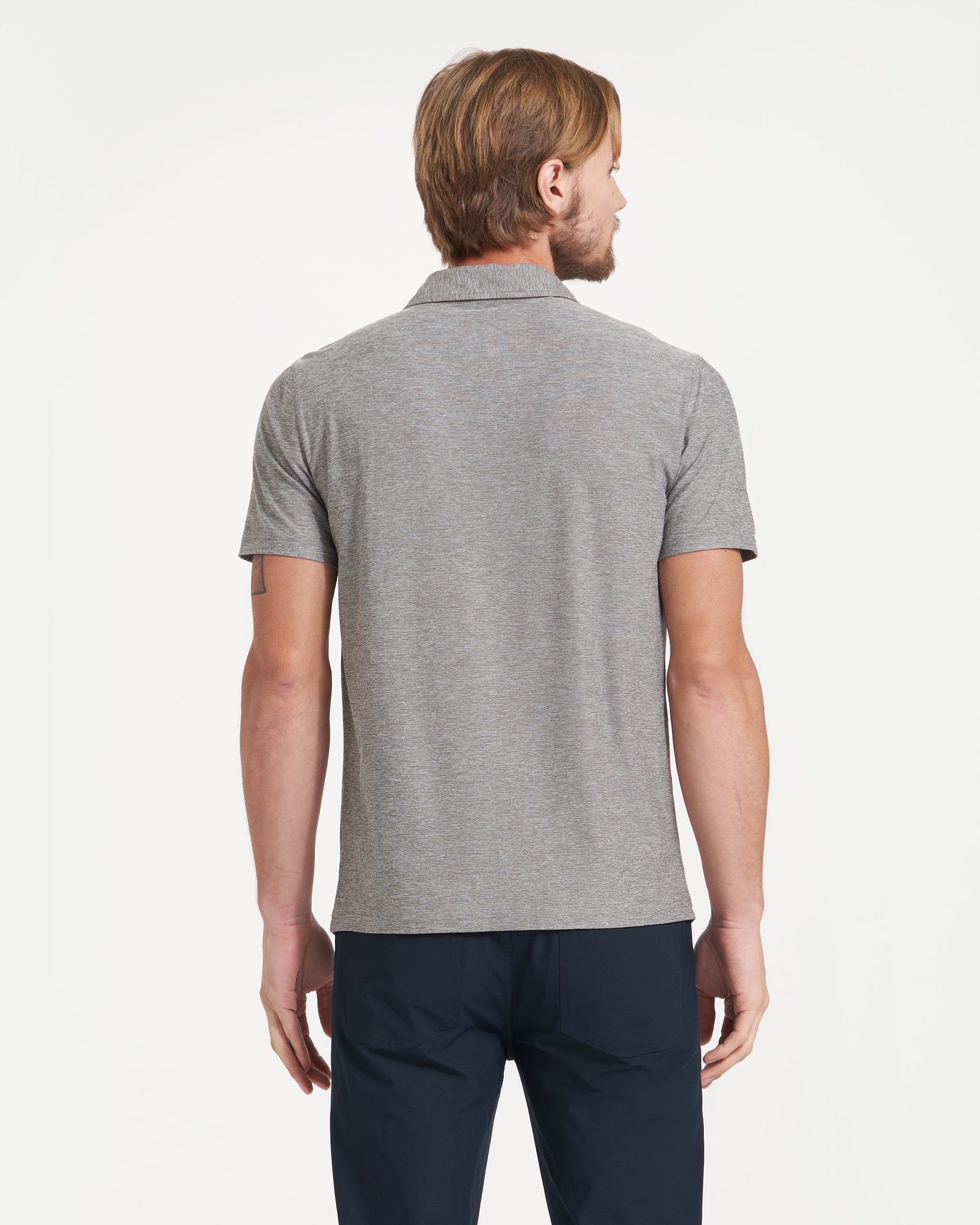 Strato Tech Polo | Heather Grey sold by Vuori product image thumbnail 4