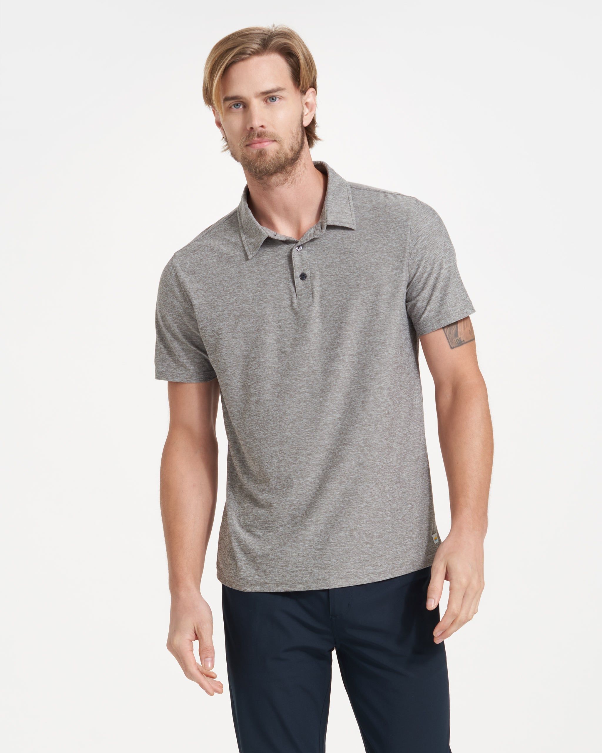 Strato Tech Polo | Heather Grey sold by Vuori product image thumbnail 2