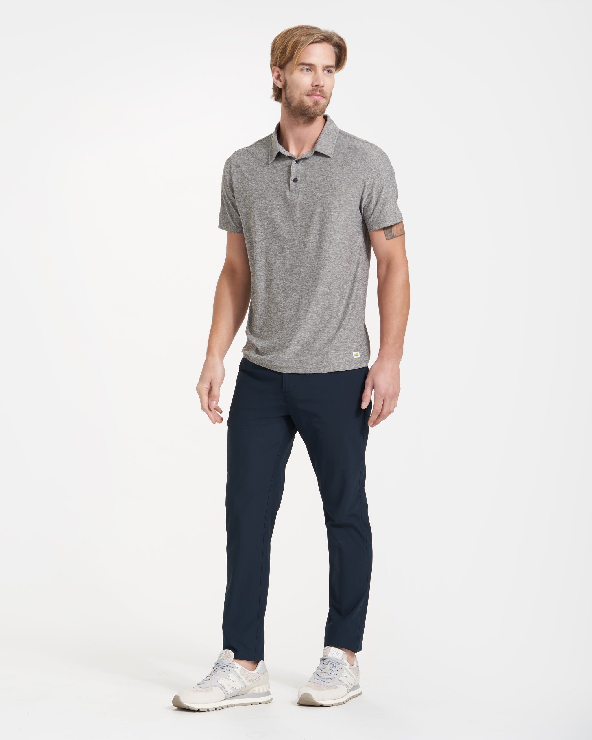 Strato Tech Polo | Heather Grey sold by Vuori product image thumbnail 6