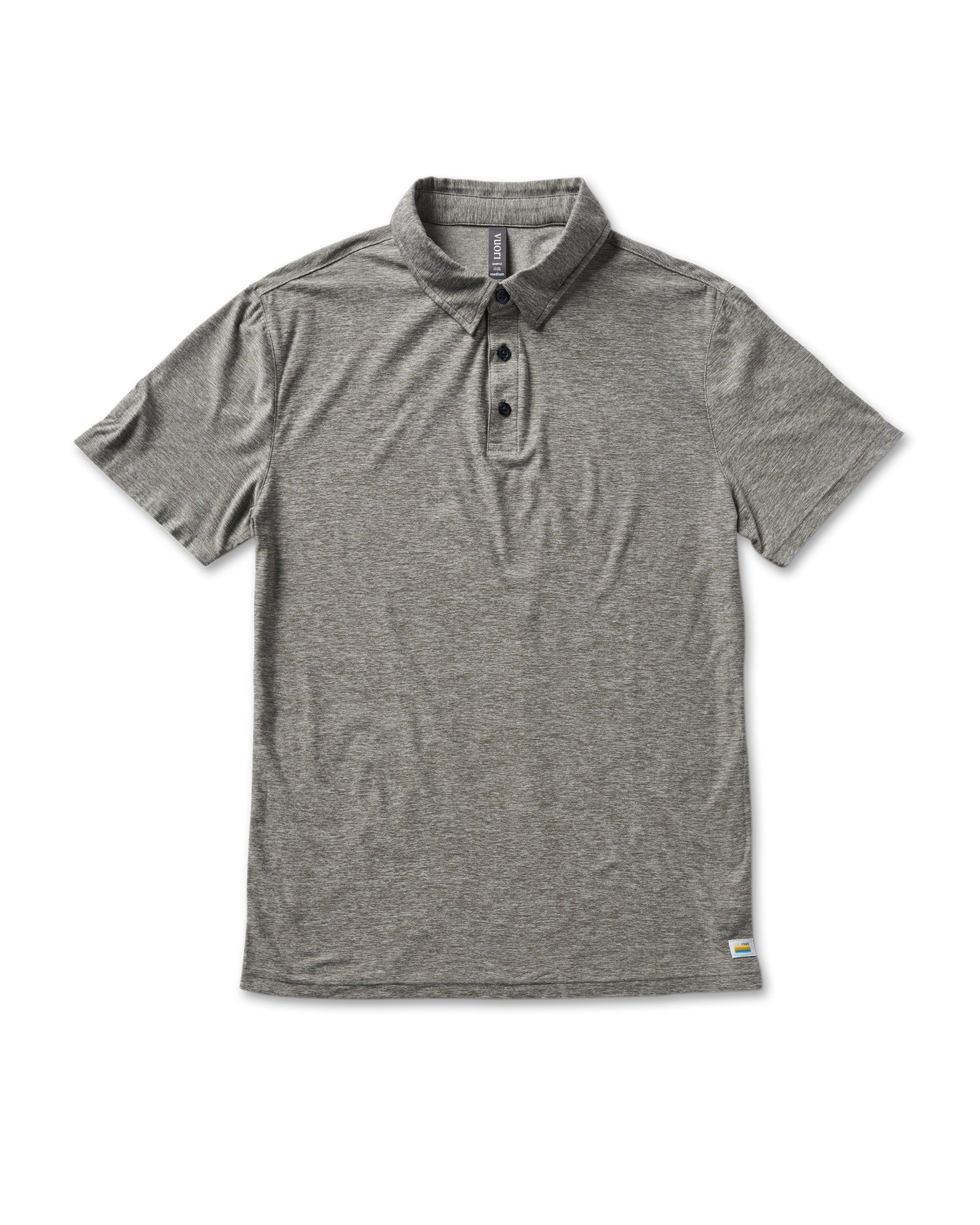 Strato Tech Polo | Heather Grey sold by Vuori