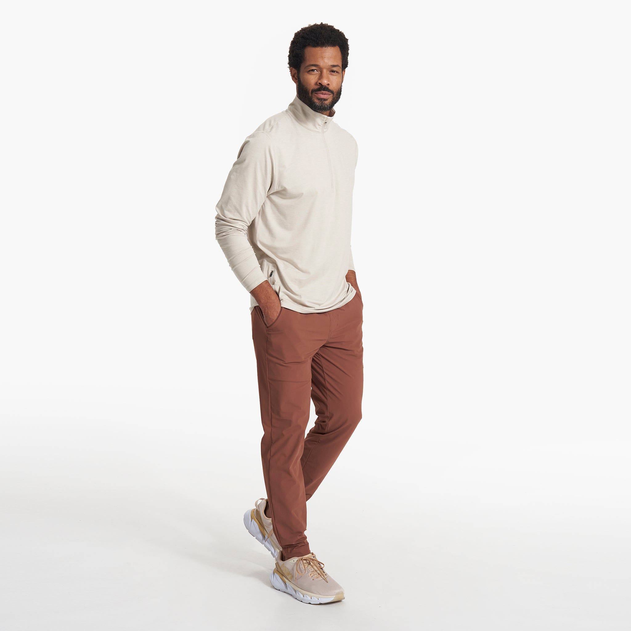 Ease Performance Half Zip | Suede Heather sold by Vuori product image thumbnail 6