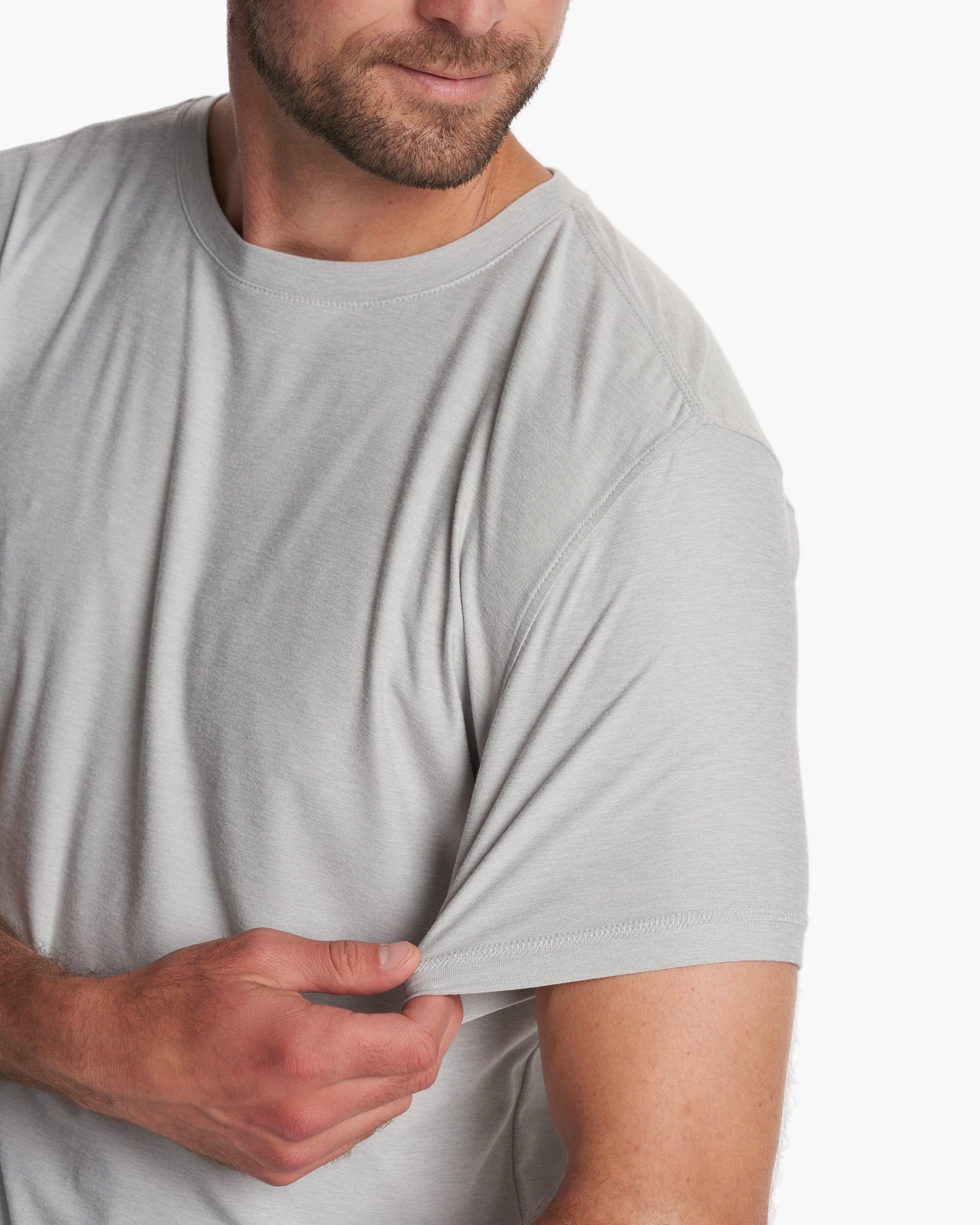 Strato Tech Tee | Platinum Heather sold by Vuori product image thumbnail 3