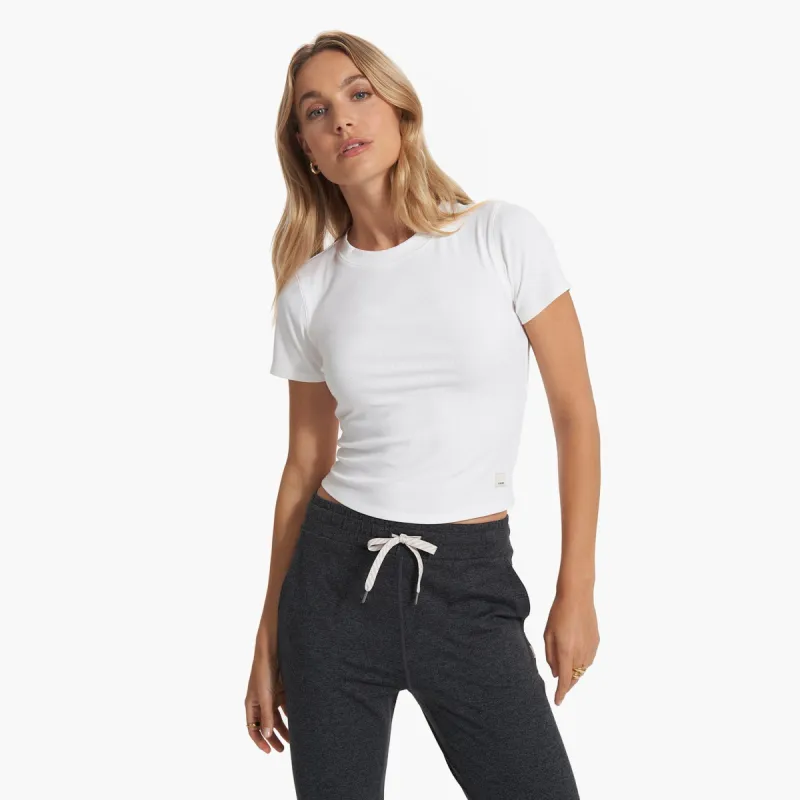 Mudra Fitted Tee | White sold by Vuori