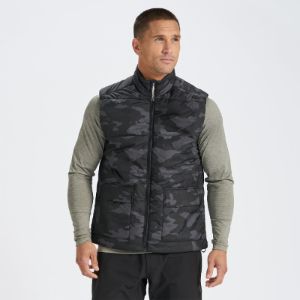 Topanga Insulation Vest | Black Camo sold by Vuori