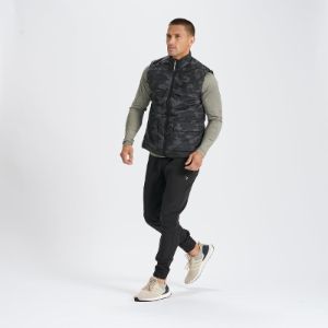 Topanga Insulation Vest | Black Camo sold by Vuori