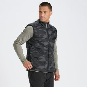 Topanga Insulation Vest | Black Camo sold by Vuori