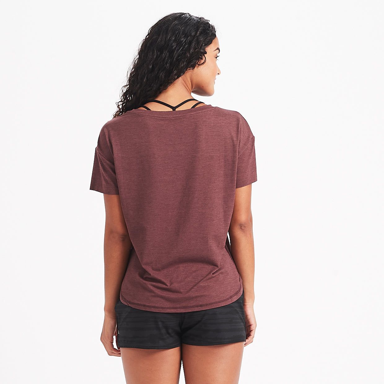 Lux Performance Tee | Fig Heather sold by Vuori product image thumbnail 3