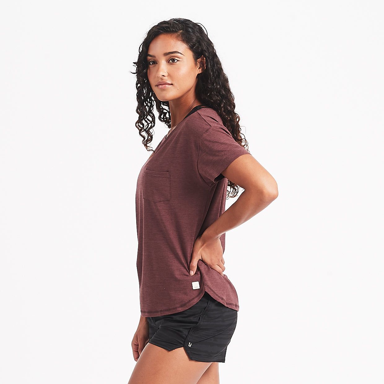 Lux Performance Tee | Fig Heather sold by Vuori product image thumbnail 2