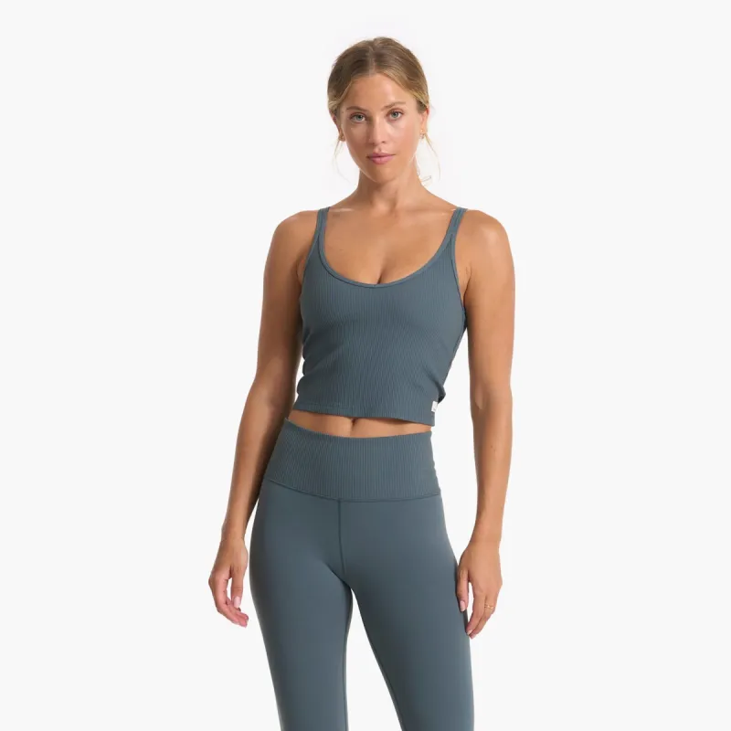 Rib Crop Tank | Stone sold by Vuori