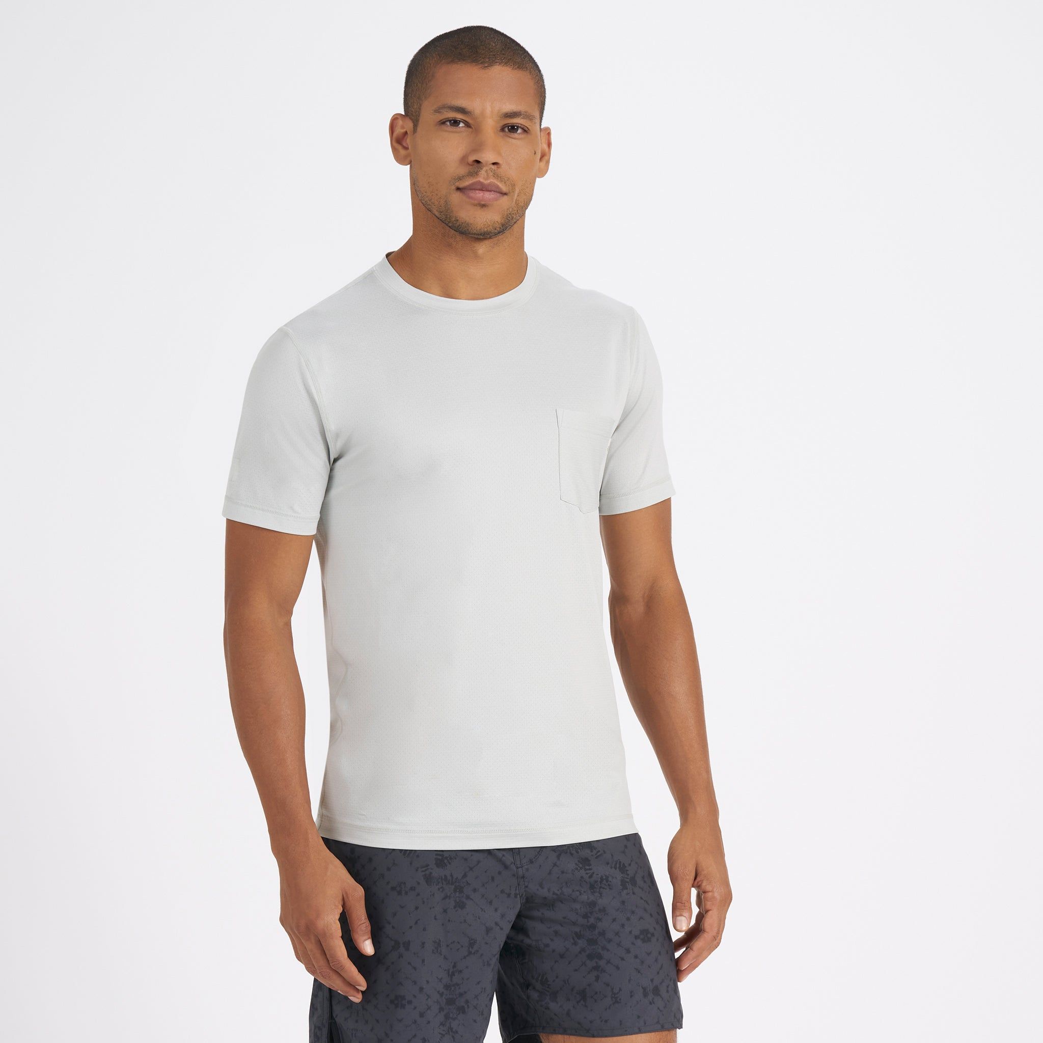 Tradewind Performance Tee | Mineral Heather sold by Vuori