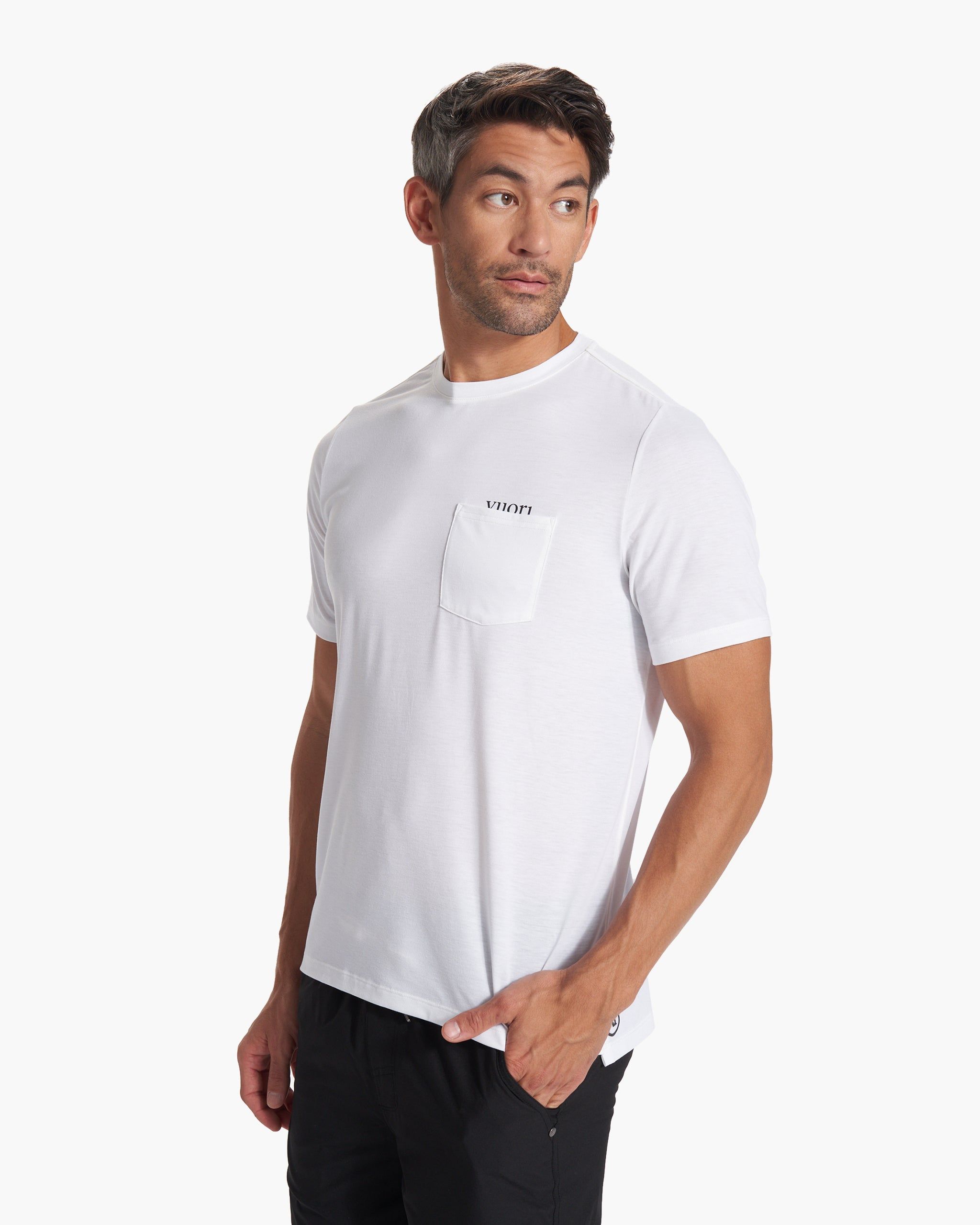 Current Pocket Tee | White sold by Vuori product image thumbnail 2