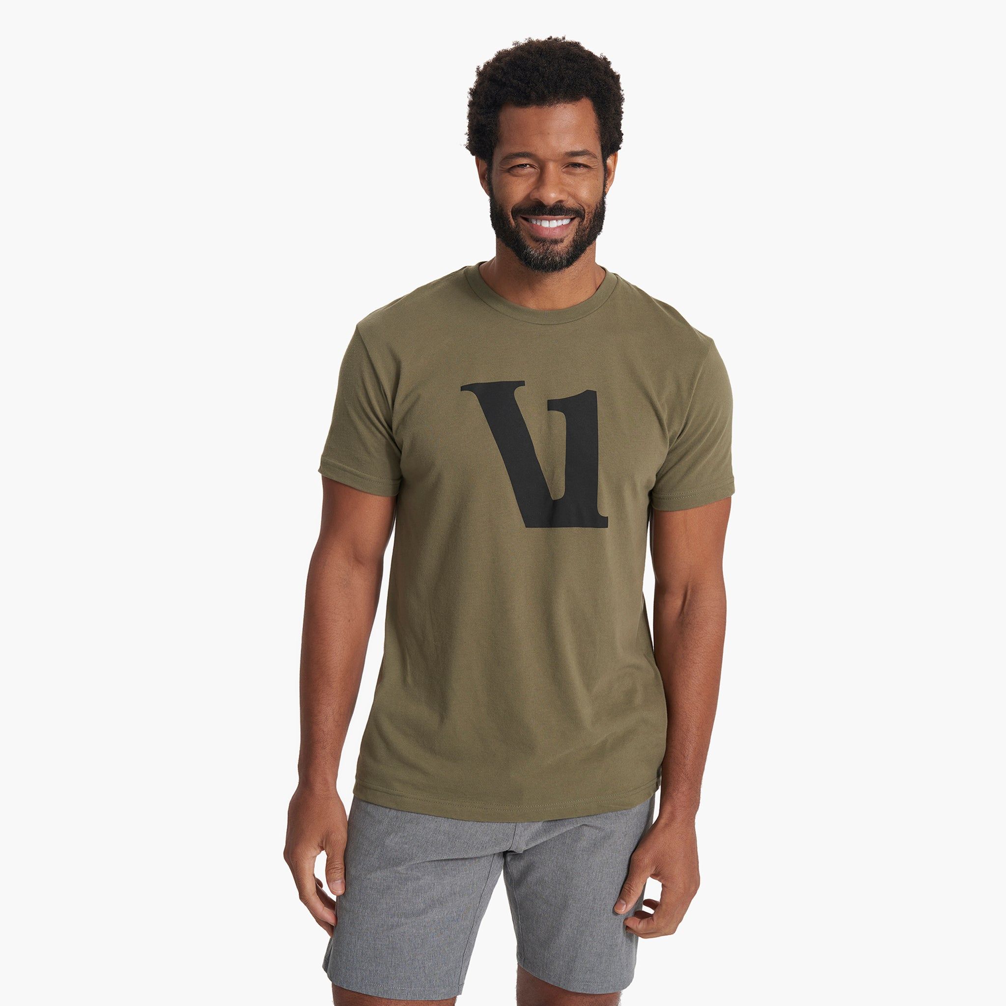 V1 Logo Tee | Oregano sold by Vuori product image thumbnail 2