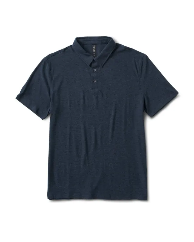 Strato Tech Polo | Navy Heather sold by Vuori
