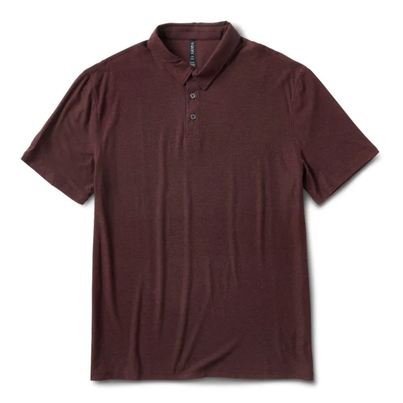 Strato Tech Polo | Oxblood Heather sold by Vuori