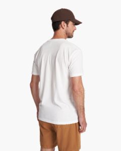 V1 Vuori Wordmark Logo Tee | White/White Sage sold by Vuori