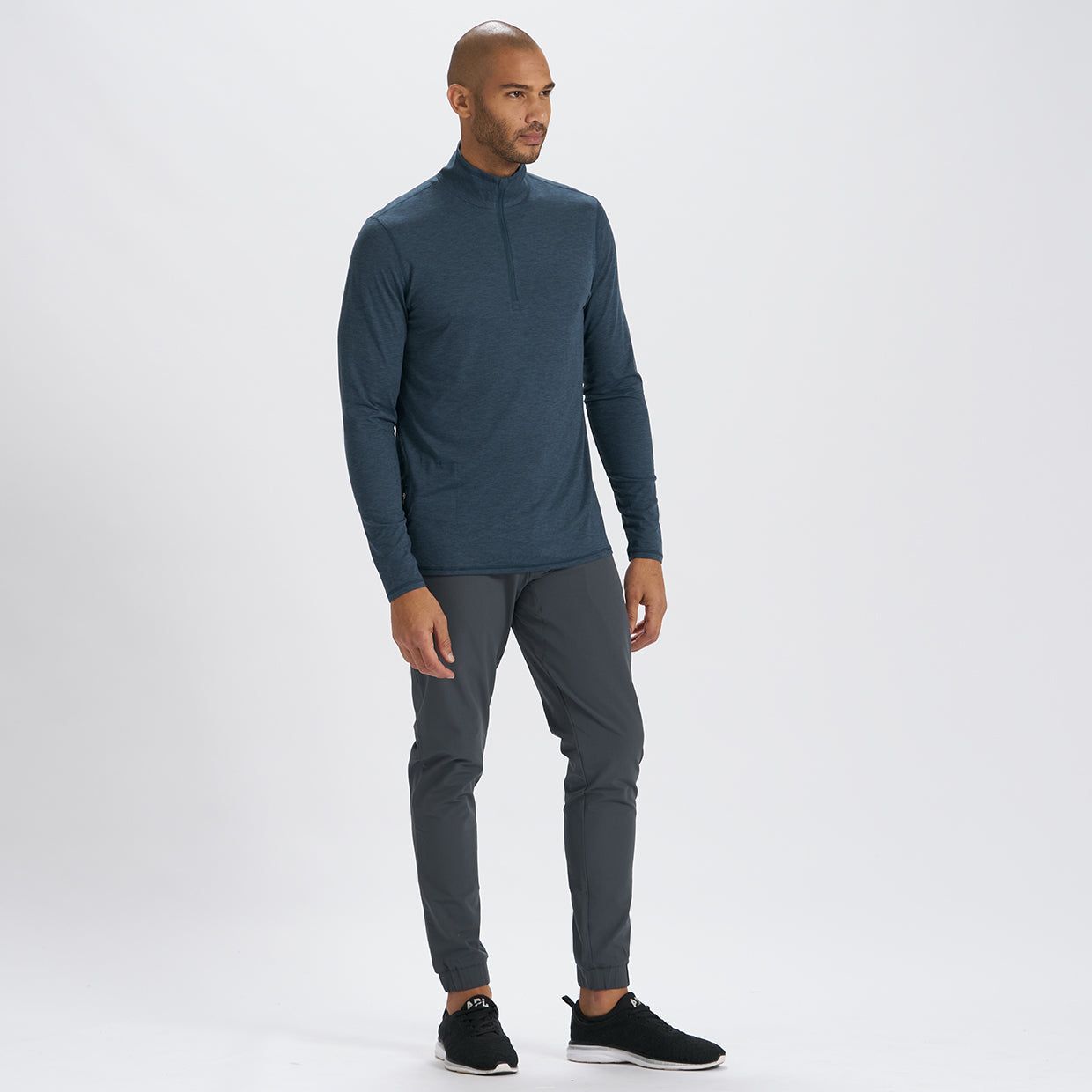 Ease Performance Half Zip | Indigo Heather sold by Vuori product image thumbnail 5