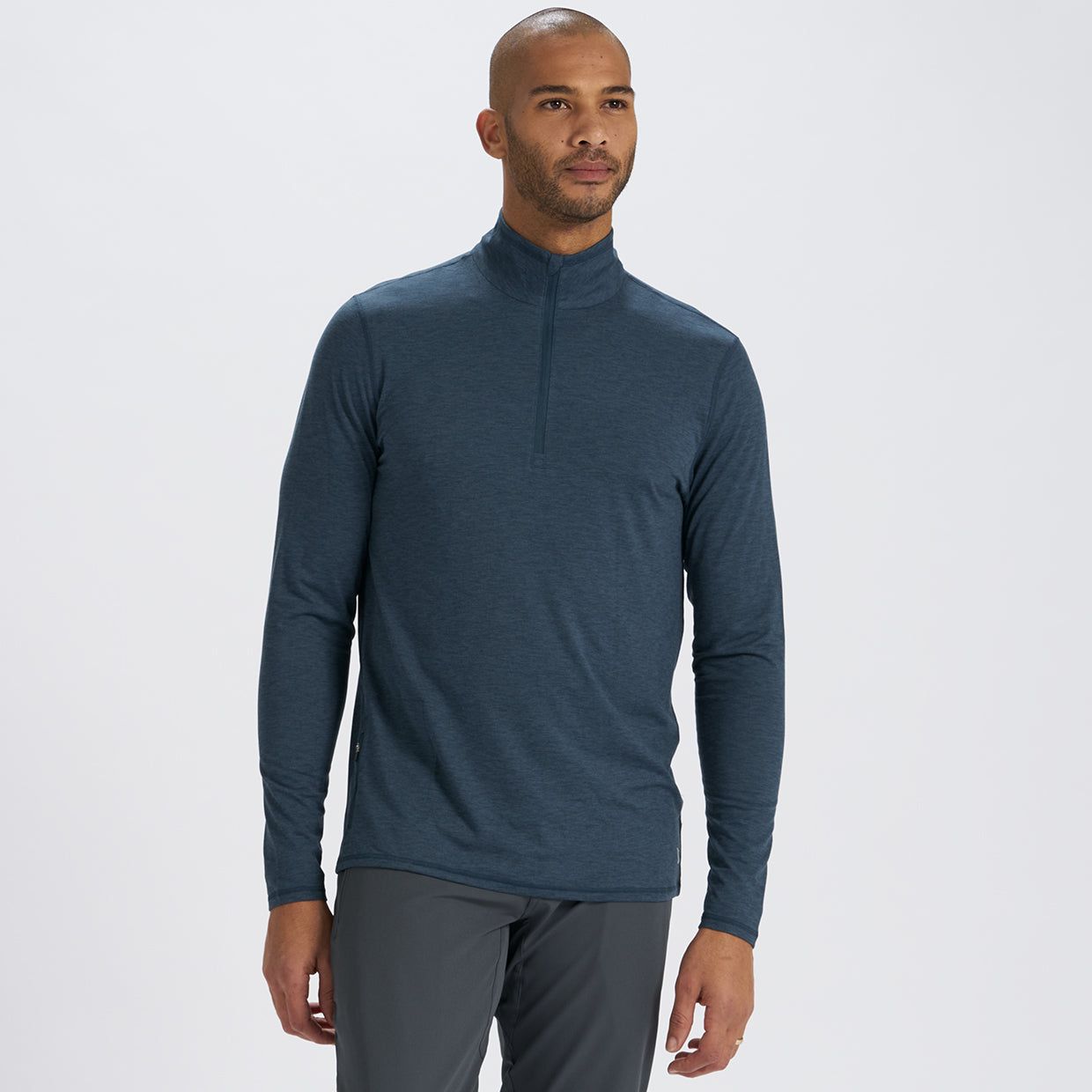 Ease Performance Half Zip | Indigo Heather sold by Vuori product image thumbnail 3