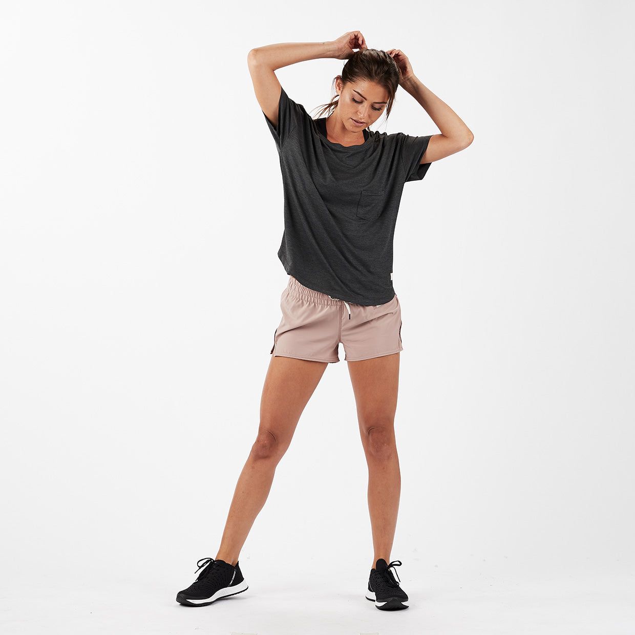 Lux Performance Tee | Charcoal Heather sold by Vuori product image thumbnail 4