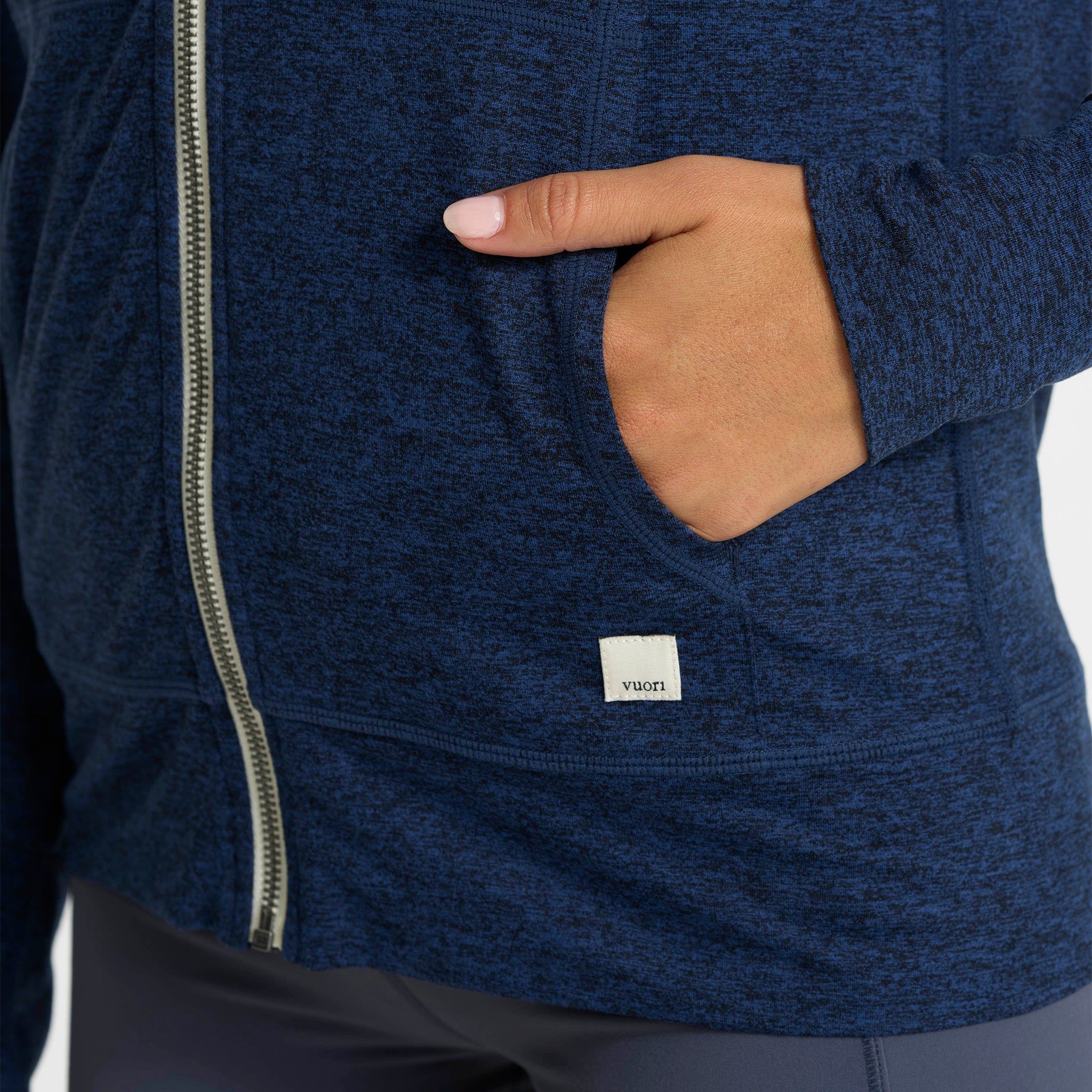 Halo Performance Hoodie | Navy Heather sold by Vuori product image thumbnail 6