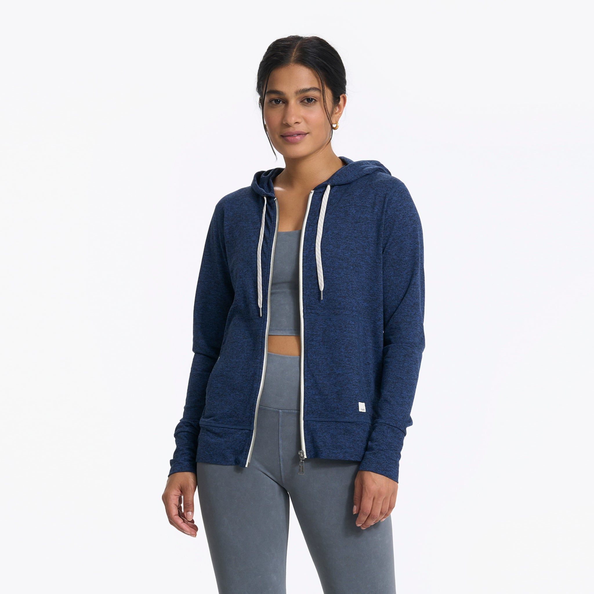 Halo Performance Hoodie | Navy Heather sold by Vuori product image thumbnail 2