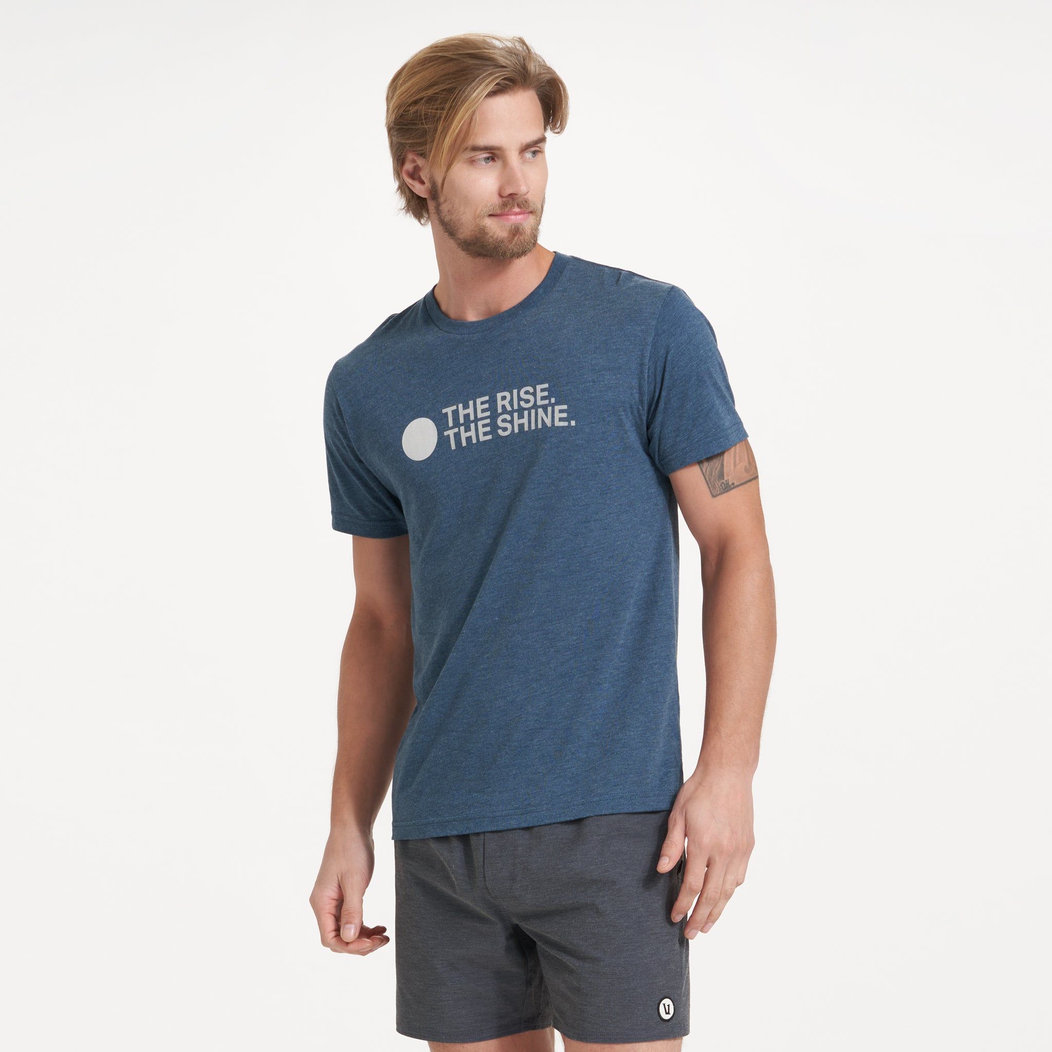 TRTS Tonal Tee | Indigo Heather sold by Vuori product image thumbnail 3