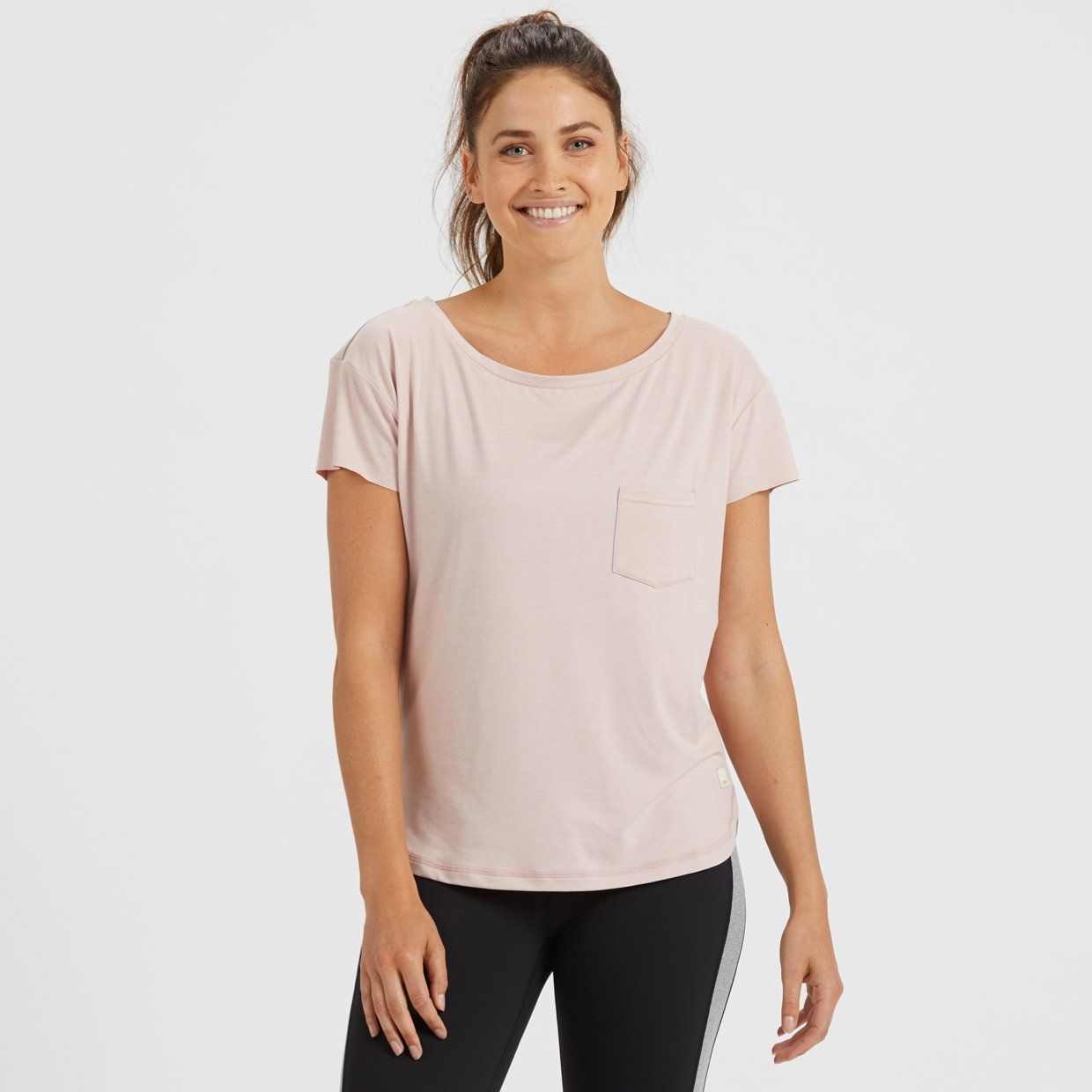 Lux Performance Tee | Shell Heather sold by Vuori