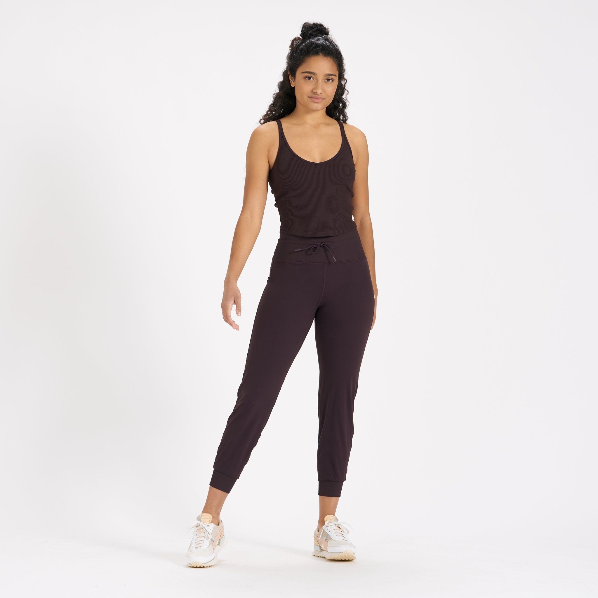 Rib Crop Tank | Dark Cherry sold by Vuori product image thumbnail 3