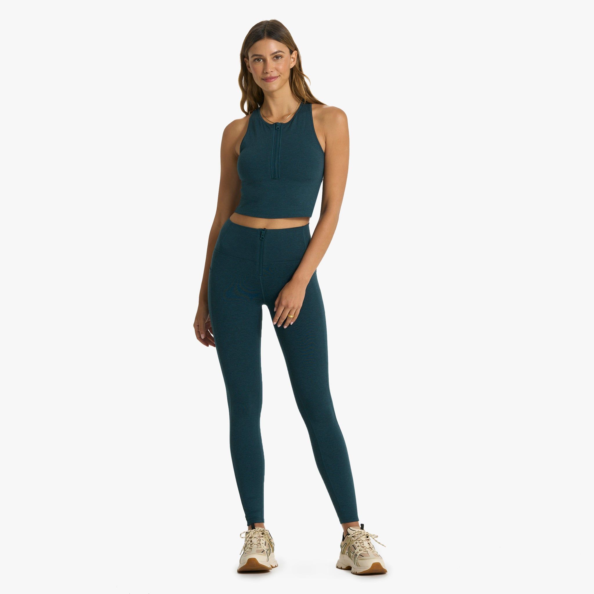Granite Heathered Zip Tank | Beryl Heather sold by Vuori product image thumbnail 5