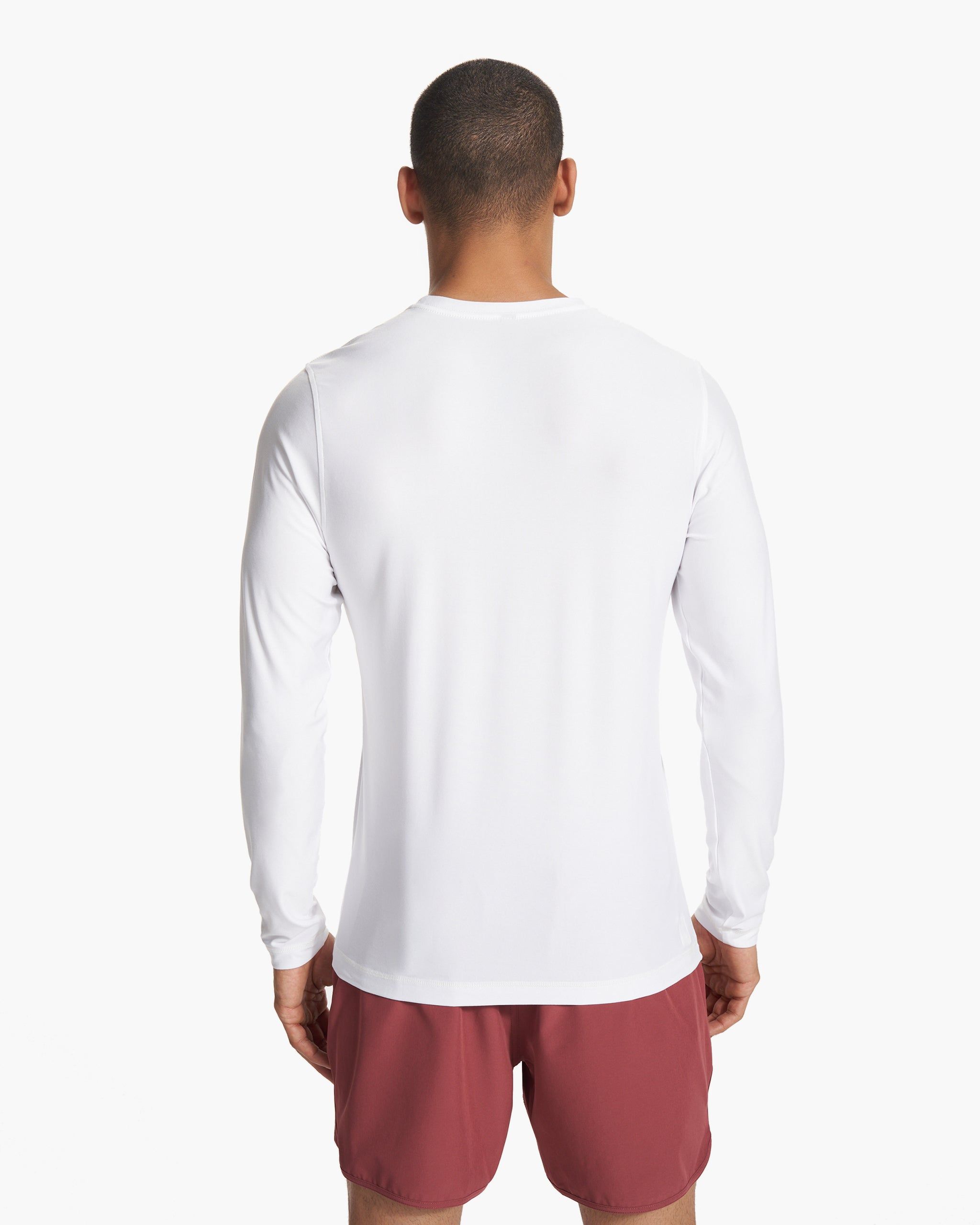 Long Sleeve Strato Tech Tee | White sold by Vuori product image thumbnail 5
