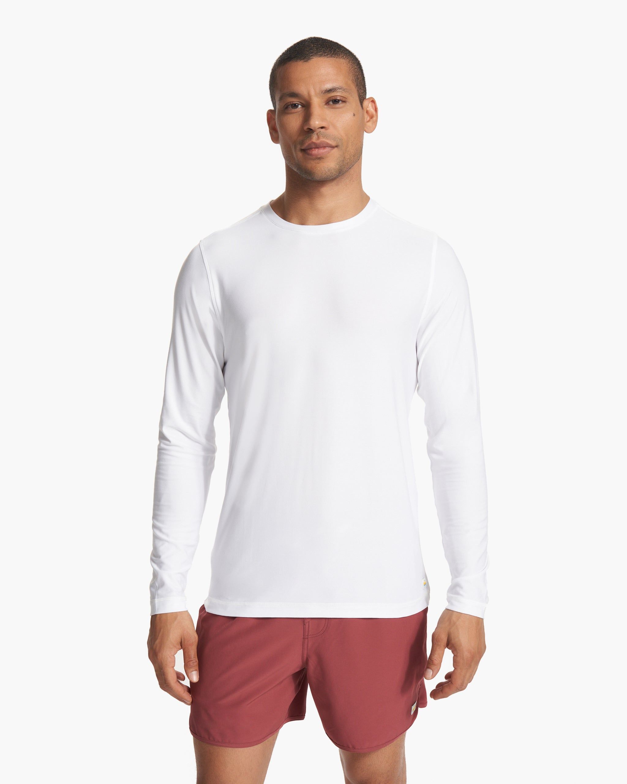 Long Sleeve Strato Tech Tee | White sold by Vuori product image thumbnail 2