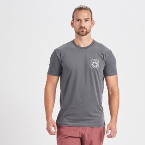 Geometric Pocket Tee | Charcoal sold by Vuori