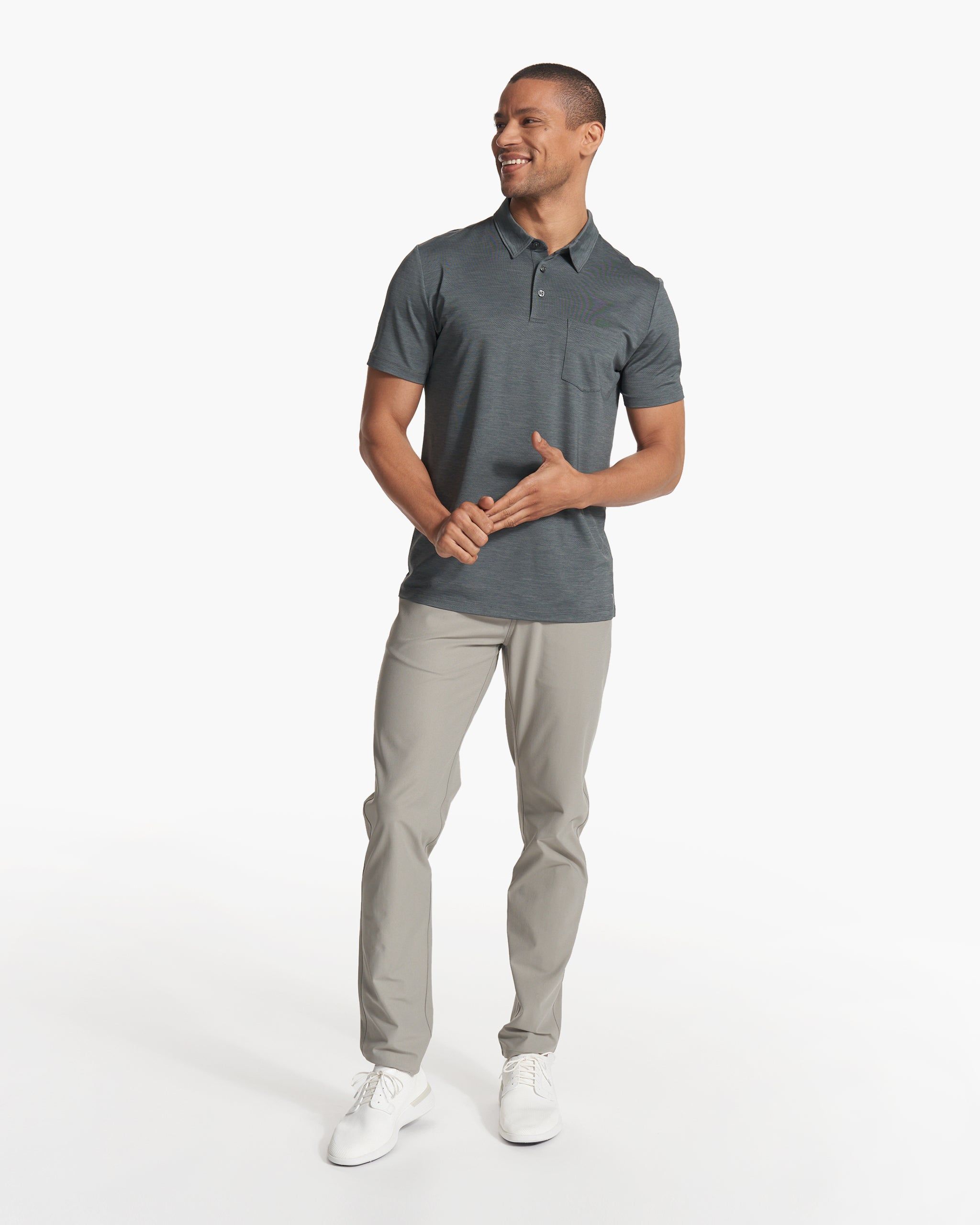 Zephyr Polo | Smoked Beryl Heather sold by Vuori product image thumbnail 5