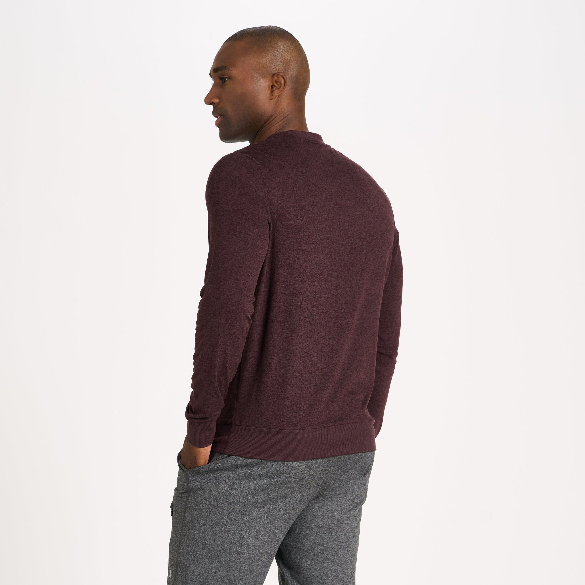 Ponto Performance Crew | Oxblood Heather sold by Vuori product image thumbnail 5