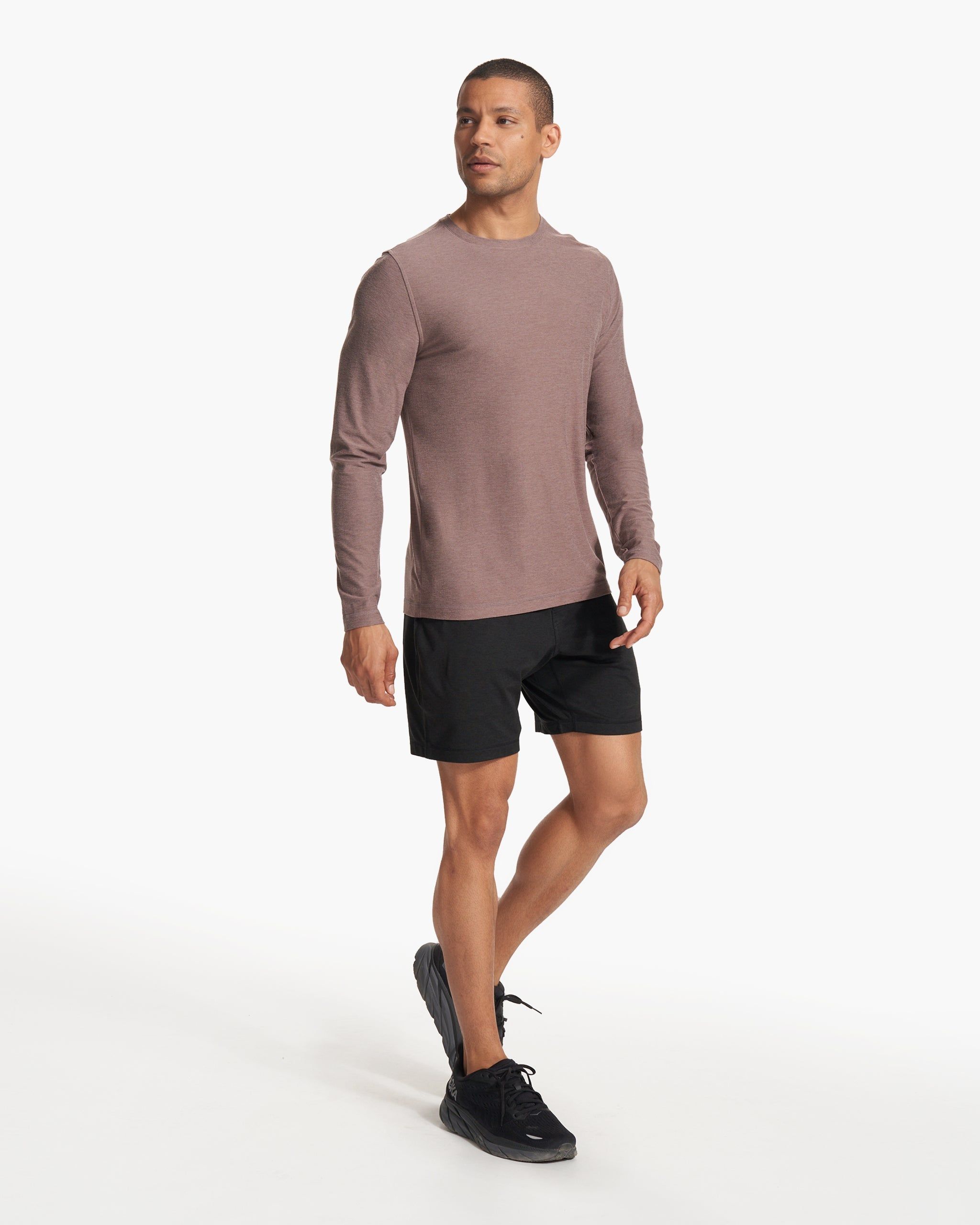 Long Sleeve Strato Tech Tee | Hazel Heather sold by Vuori product image thumbnail 3