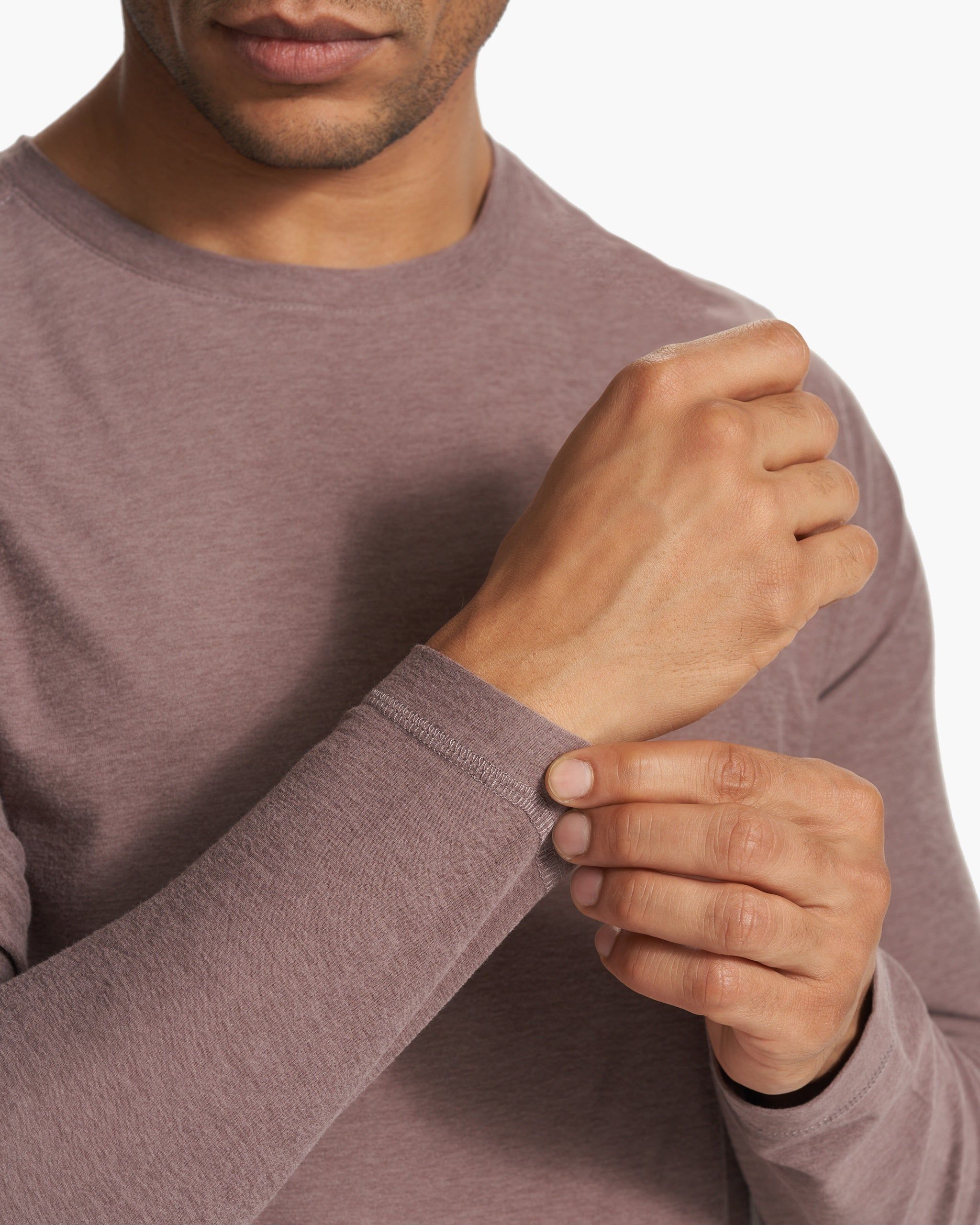 Long Sleeve Strato Tech Tee | Hazel Heather sold by Vuori product image thumbnail 6