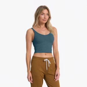 Halo Performance Crop | Stone Heather sold by Vuori
