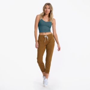Halo Performance Crop | Stone Heather sold by Vuori