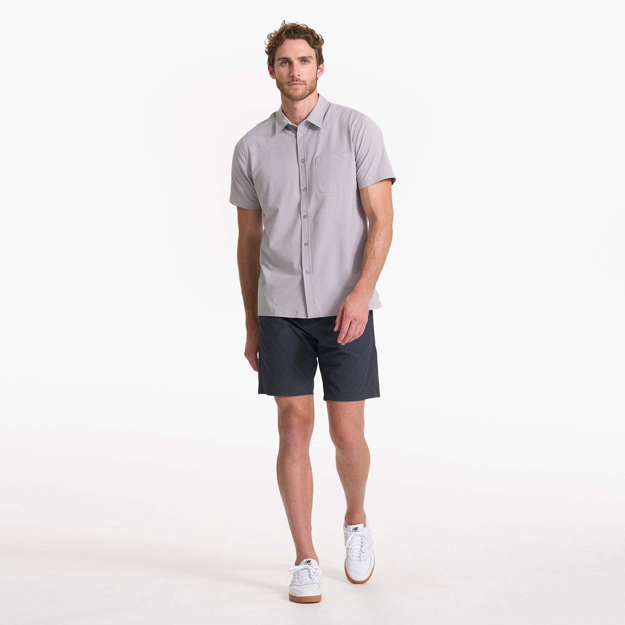 Short Sleeve Bridge Button Down | Fog sold by Vuori product image thumbnail 5