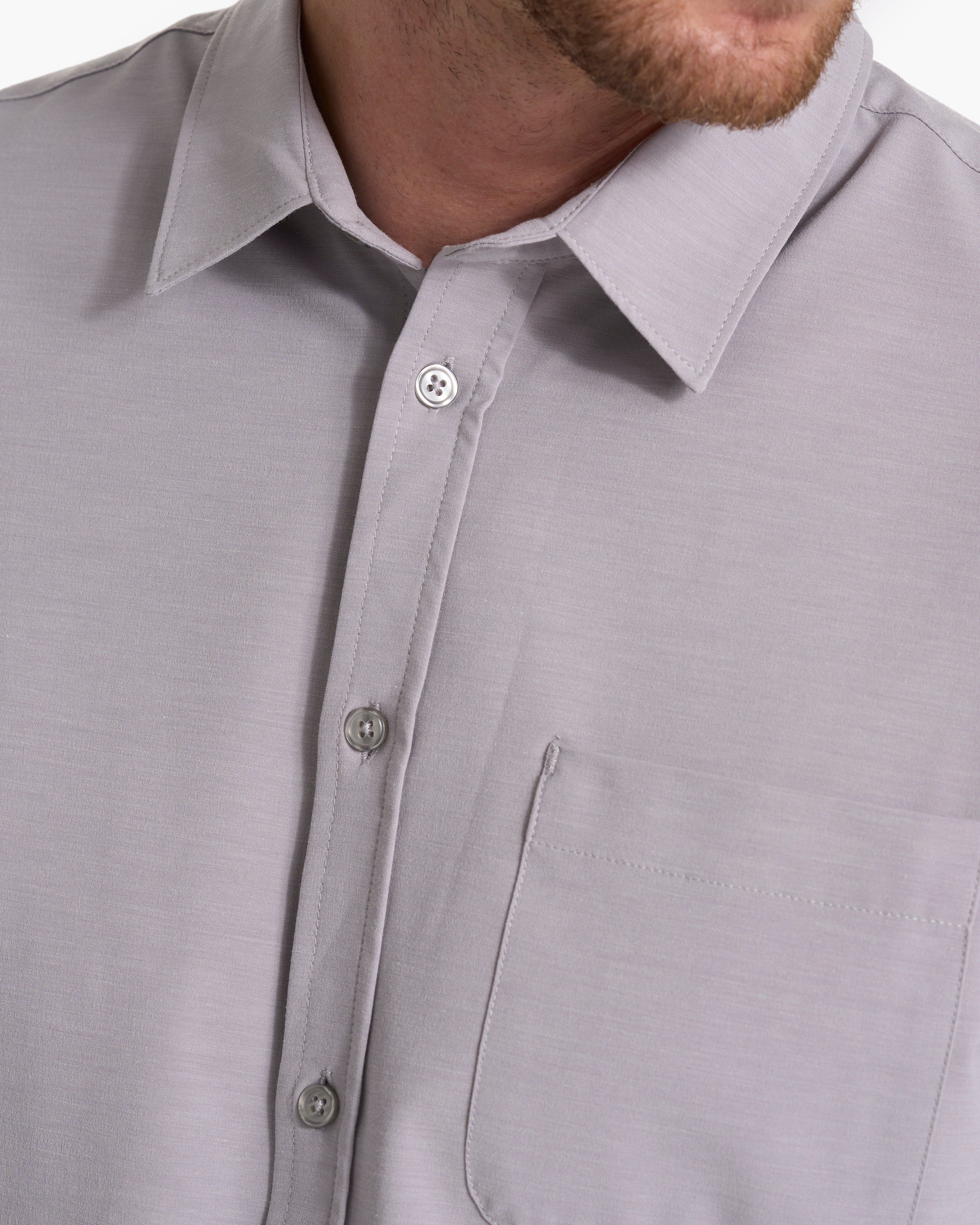 Short Sleeve Bridge Button Down | Fog sold by Vuori product image thumbnail 6