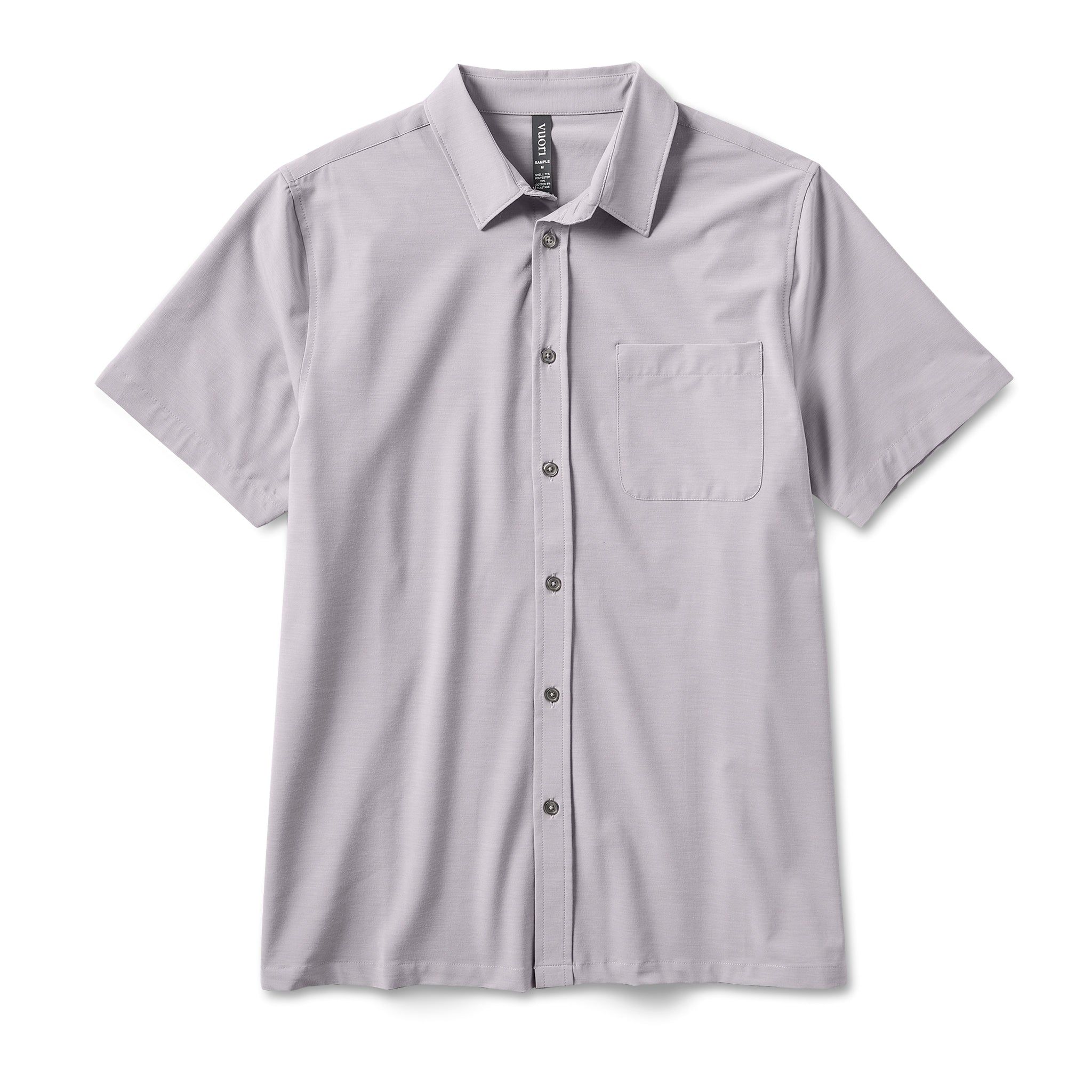 Short Sleeve Bridge Button Down | Fog sold by Vuori
