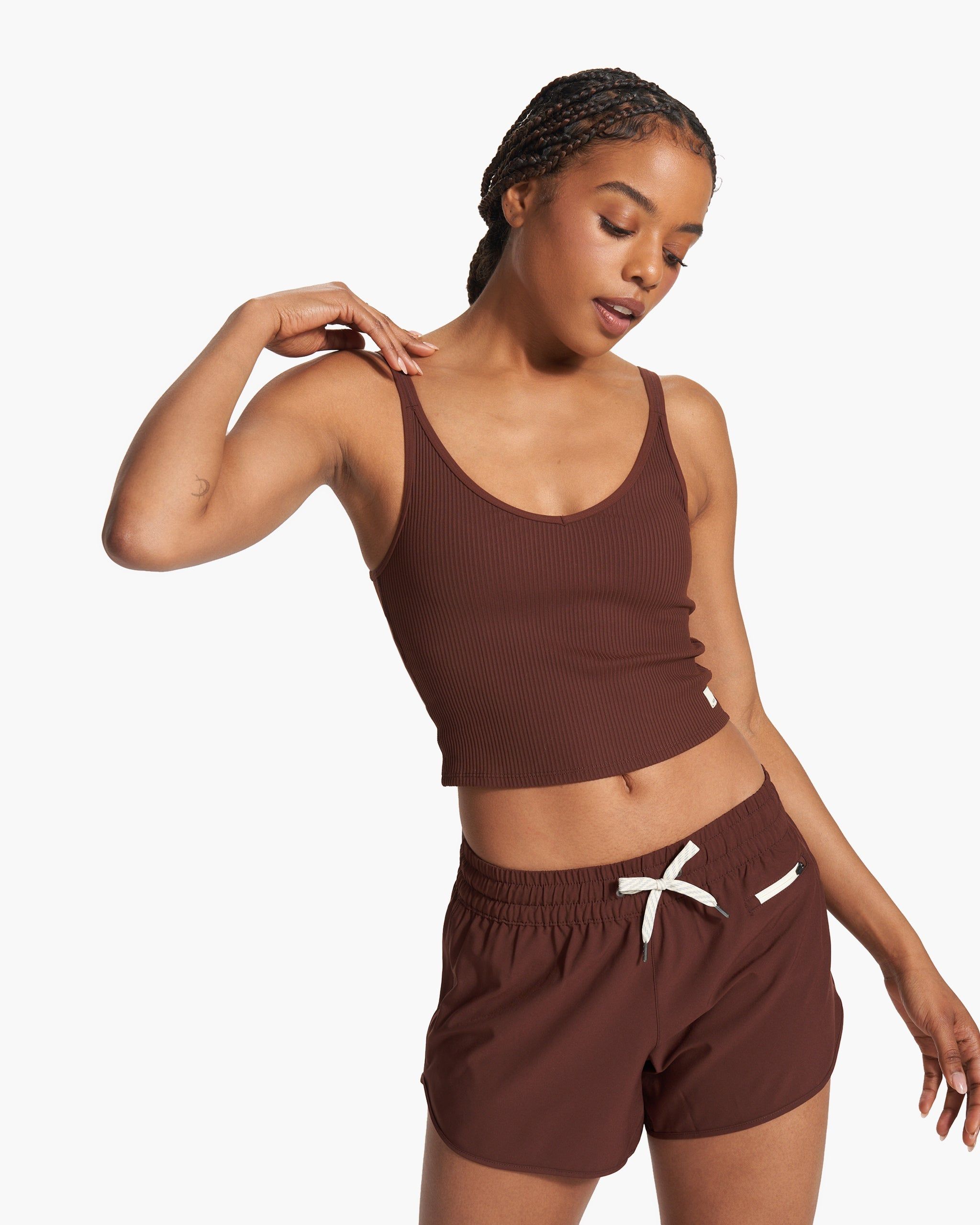 Rib Crop Tank | Mulberry sold by Vuori product image thumbnail 2