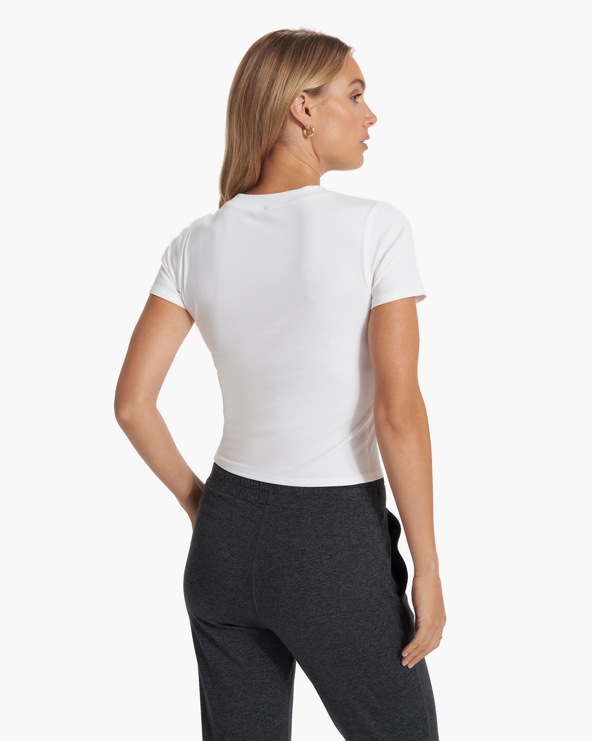 Pose Fitted Tee | White sold by Vuori product image thumbnail 4