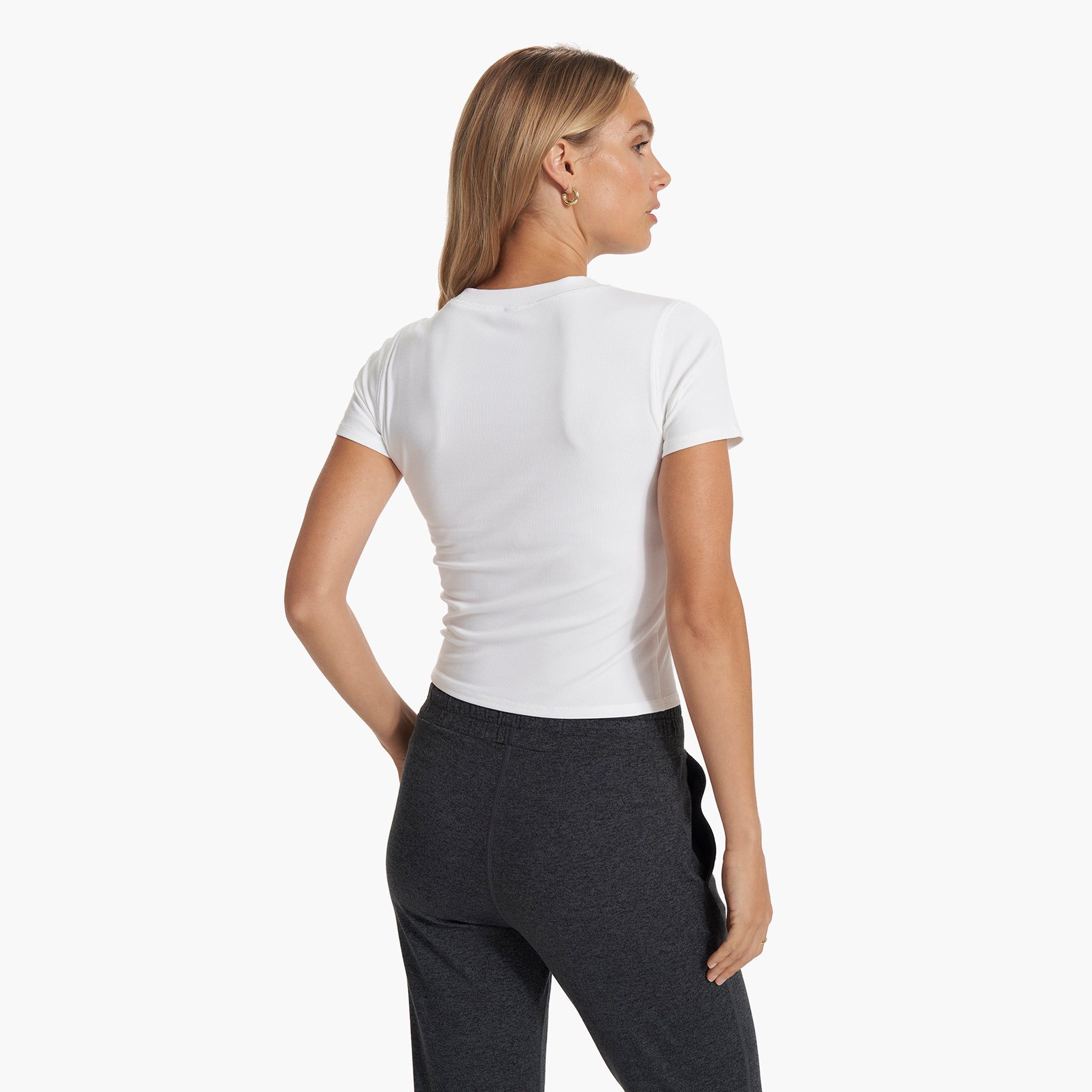 Mudra Fitted Tee | White sold by Vuori product image thumbnail 3