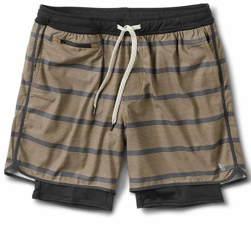 Stockton Short | Charcoal Acorn Stripe sold by Vuori
