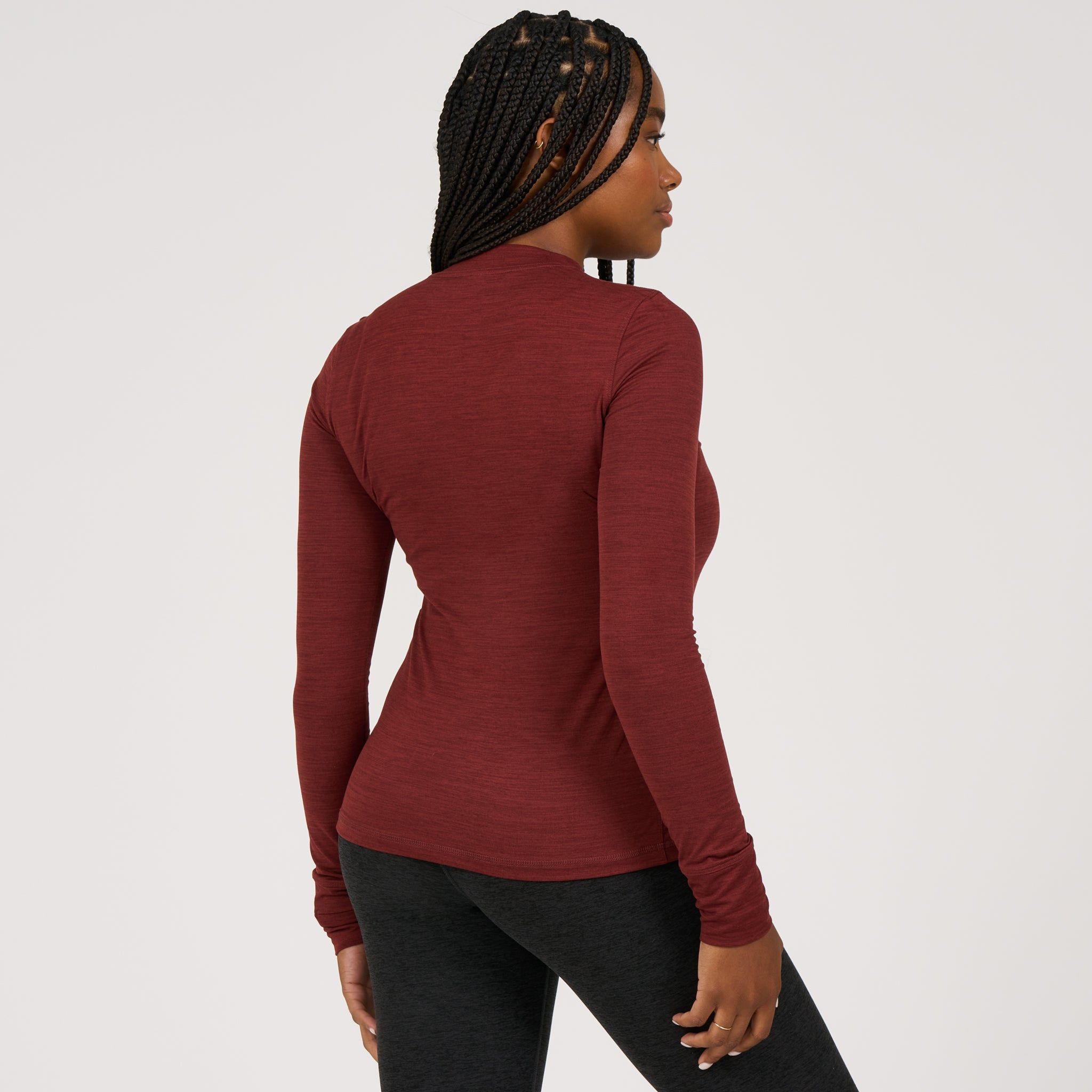 Long-Sleeve Lux Tee | Brick Heather sold by Vuori product image thumbnail 3