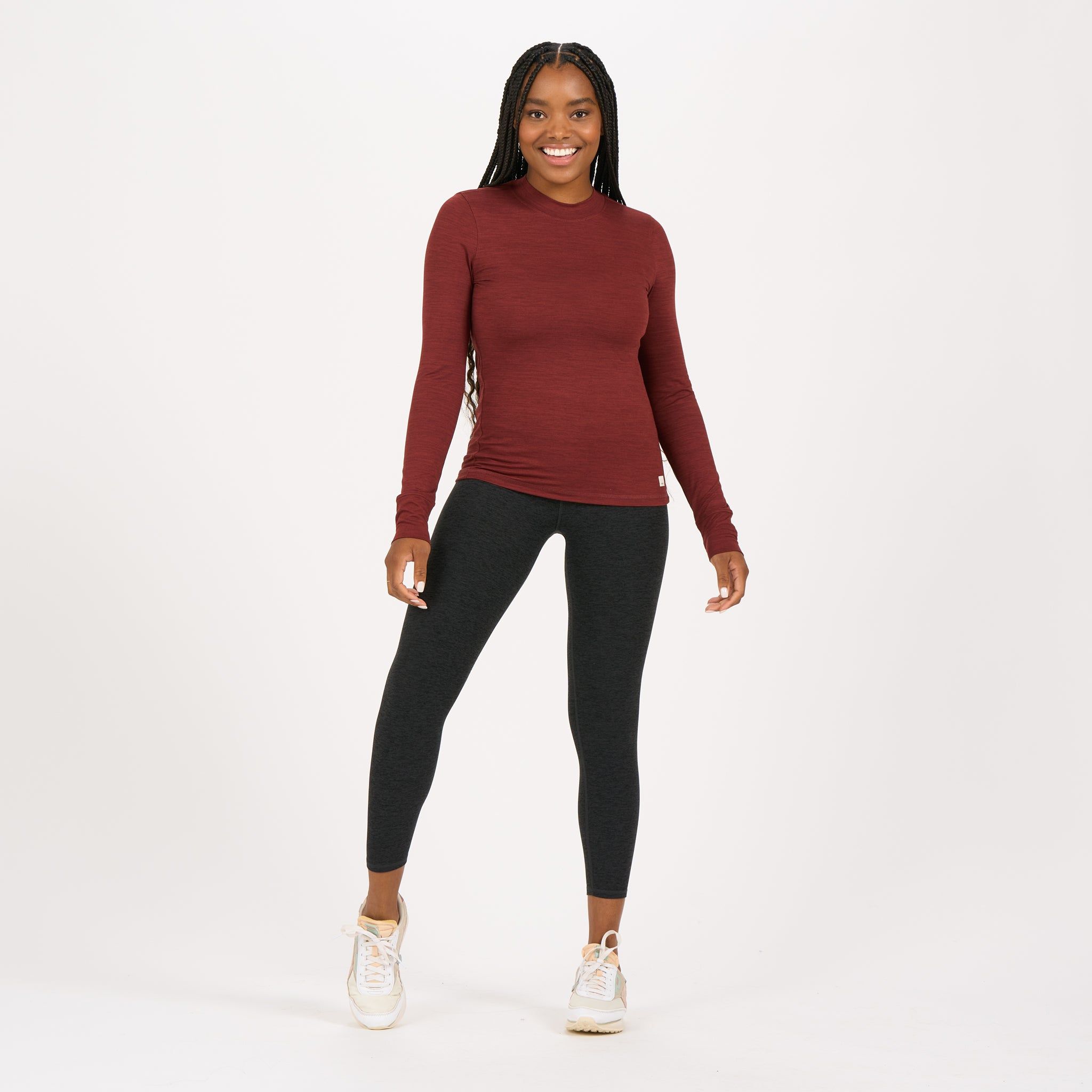 Long-Sleeve Lux Tee | Brick Heather sold by Vuori product image thumbnail 4