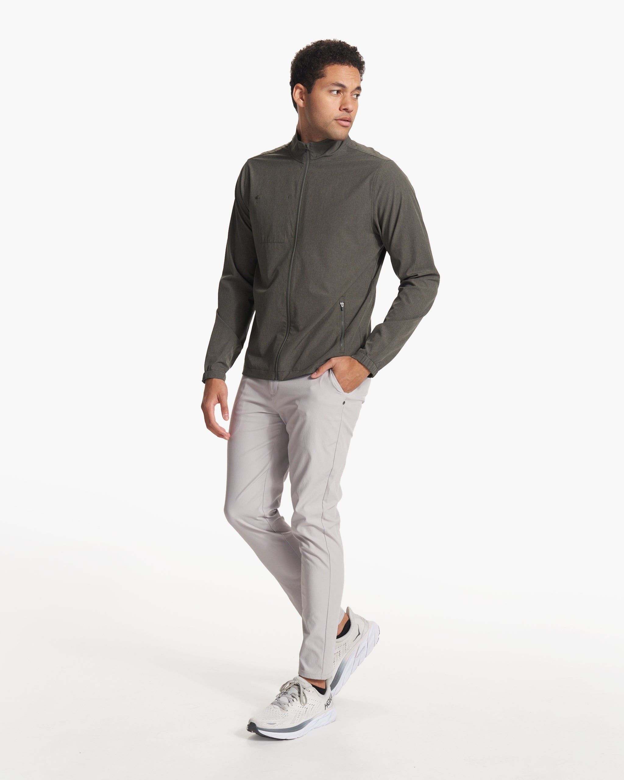 Venture Track Jacket | Balsam Linen Texture sold by Vuori product image thumbnail 5