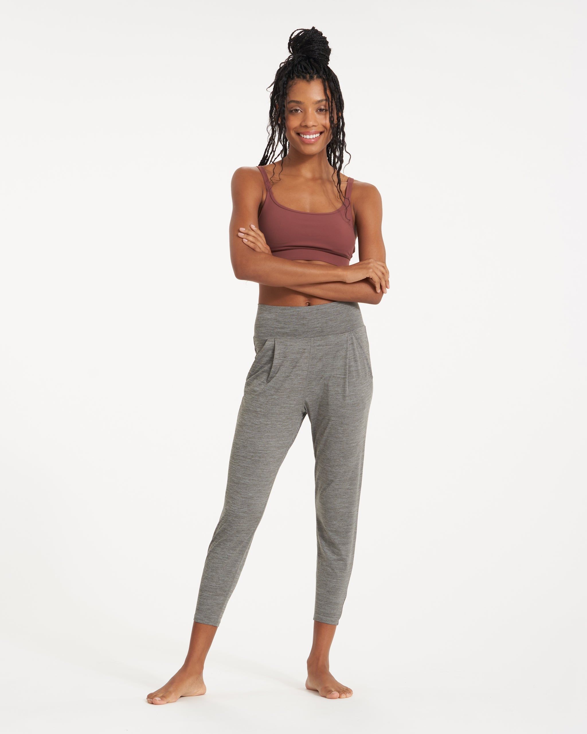 Lux At Ease Pant | Heather Grey sold by Vuori product image thumbnail 3