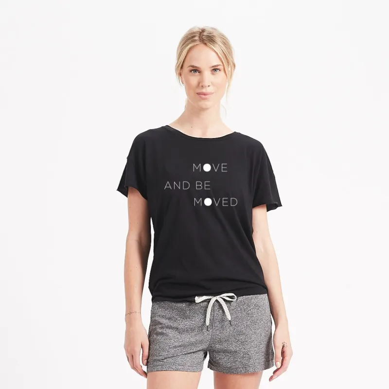 Be Moved Tee | Black sold by Vuori