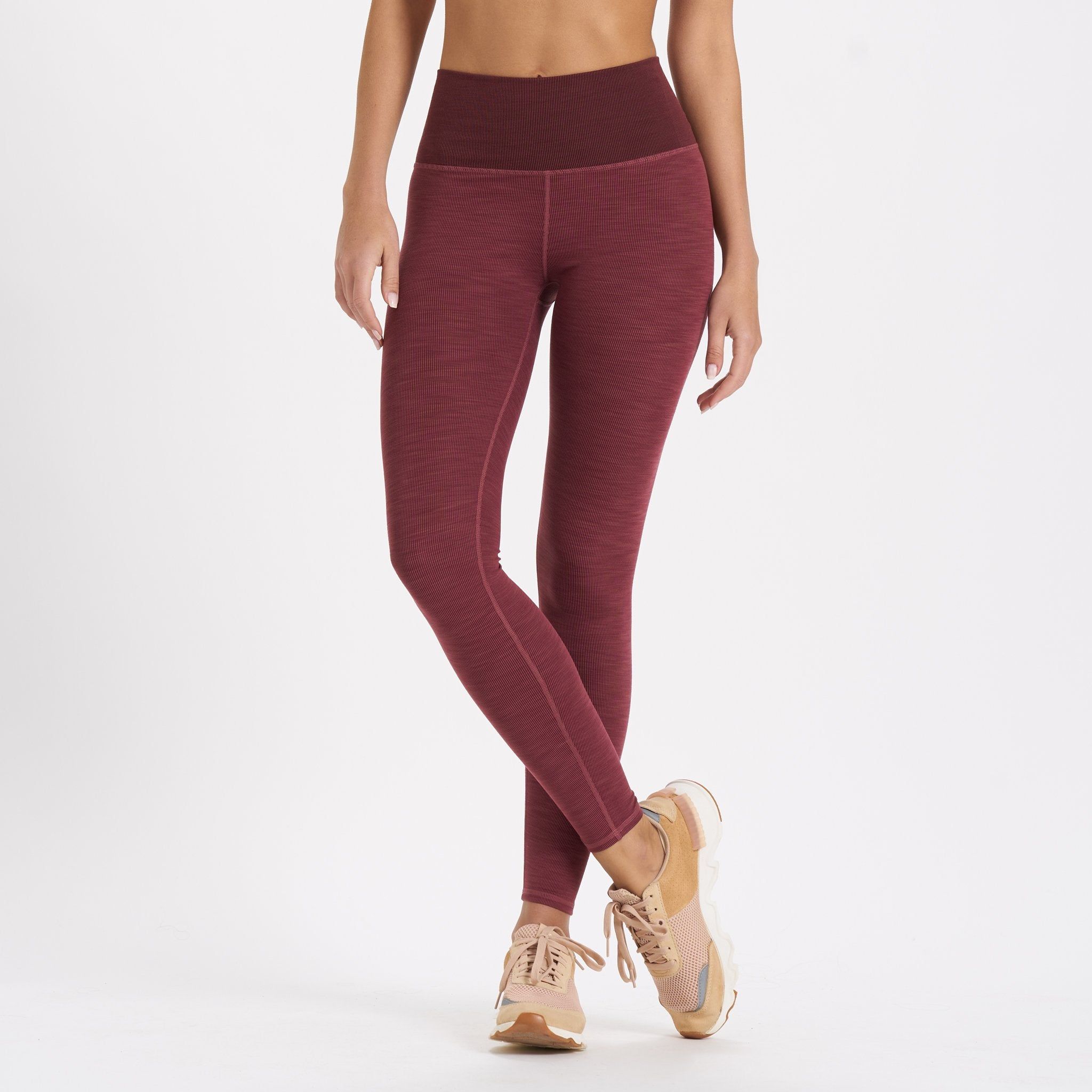 Lux Rib Studio Legging | Desert Rose Heather sold by Vuori product image thumbnail 2